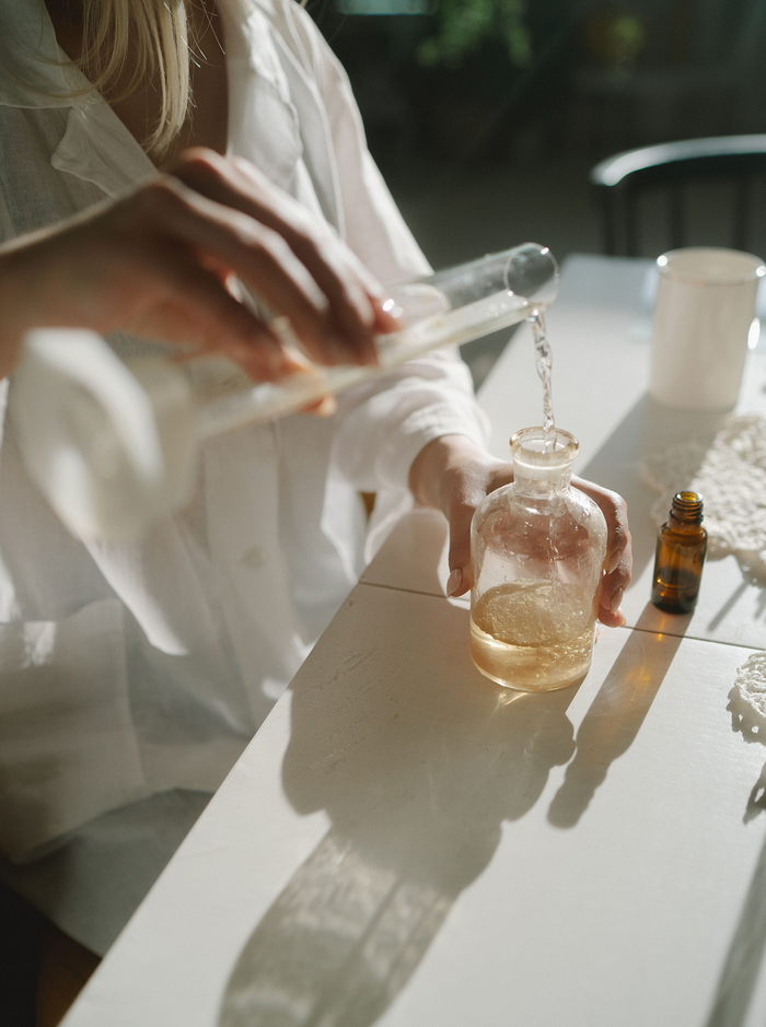 Wax being poured into a Kilo cube mould